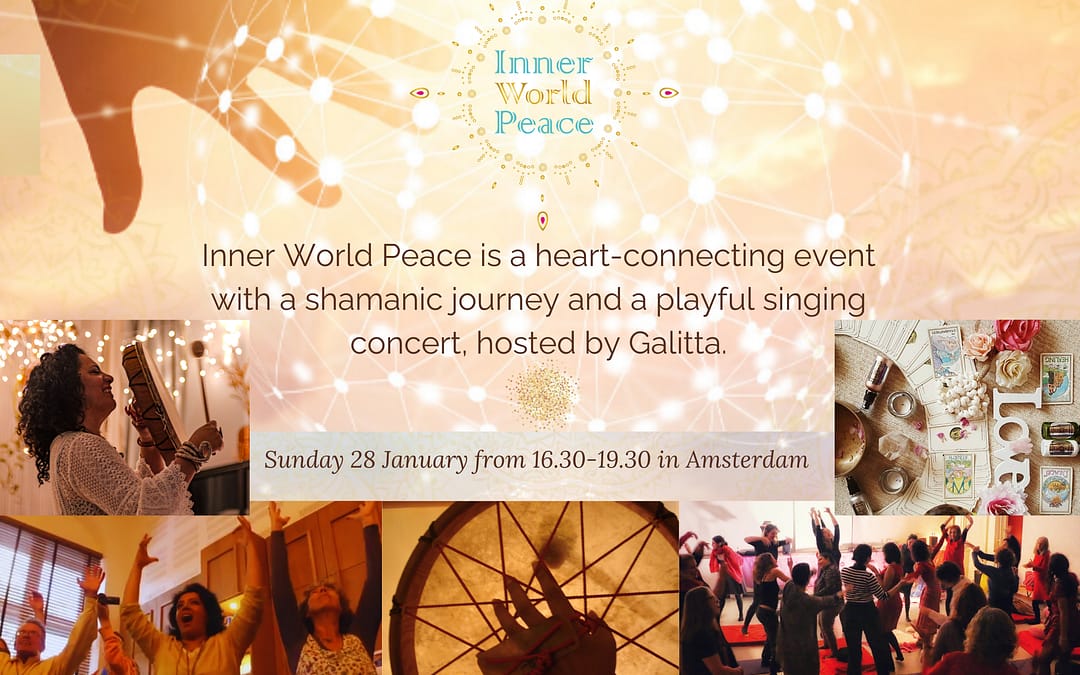 EARLY BIRD PRICE IS UNTIL 22 Jan but VOL+VOL  Inner World Peace is a heart-connecting event with a shamanic journey and a playful singing concert hosted by Galitta. Ready to connect and be inspired? You are invited to join Galitta and friends for an afternoon of deep relaxation and joy. January's theme: Love and Purpose In the heart of Amsterdam, experience the magic of sound and singing and discover the power of your inner and outer voice. We create this safe space for all of us to be and connect to ourselves and others. We begin by taking a shamanic sound meditation to meet our higher self and see our purpose clearly and brilliantly. While astral traveling we marinate in peace and love frequency. After the cacao break, we continue with a mantra-singing mini-concert with me, Galitta, and guitarist Stephan Jankowski. We open our voices and hearts to sing. It's so fun. . ✨ You can secure your ticket now for a transformative experience where you're not just heard but celebrated. When : Sunday 28 January from 16.30-19.30 Where:  Kokopelli, Warmoesstraat 12, 1012 JD Amsterdam Inner World Peace 2024