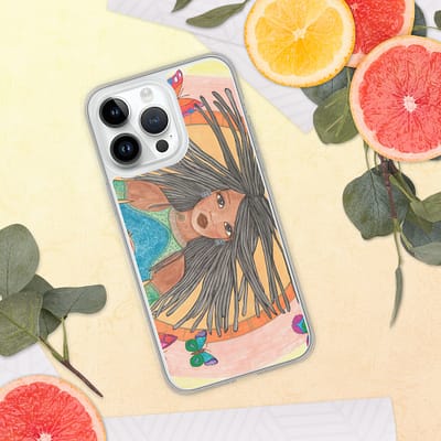Lady butterfly iPhone case